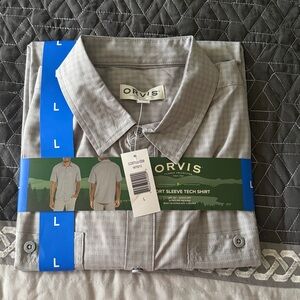 Orvis Light Gray Short Sleeve Shirt